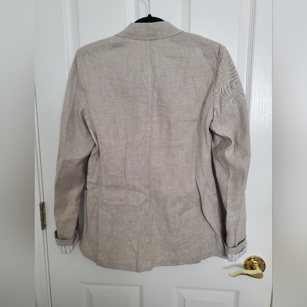 Theory Minou T Linen Blazer with Notched Lapels Size 8 EUC - Picture 6 of 8